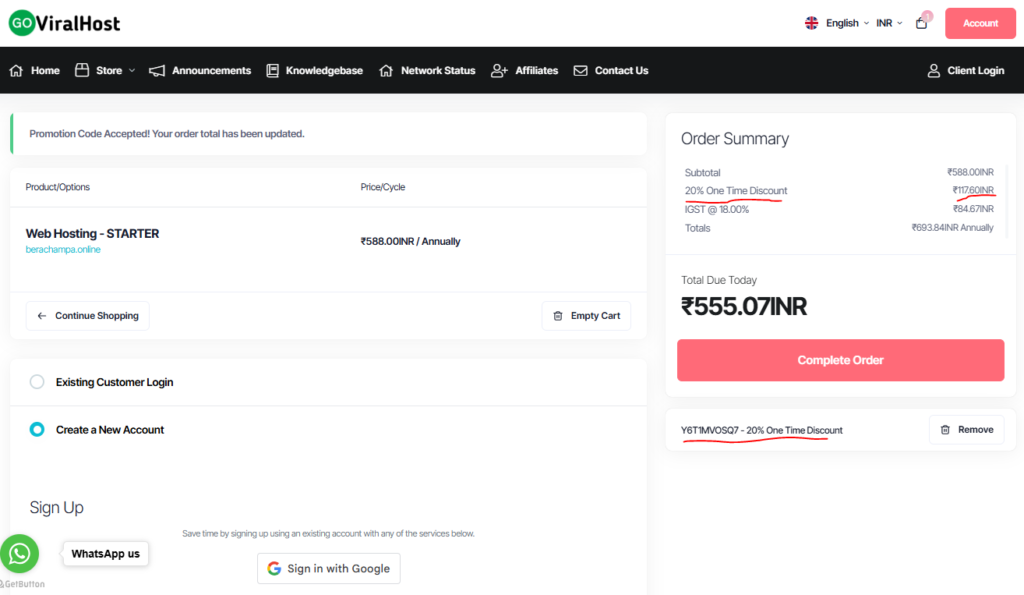 goviralhost promo code
