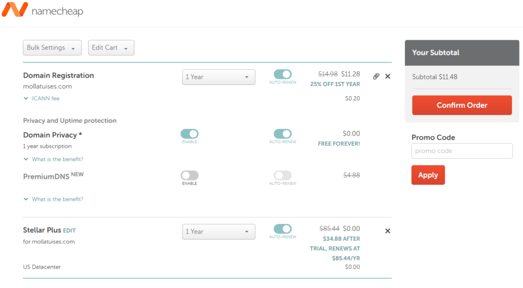 namecheap coupon code