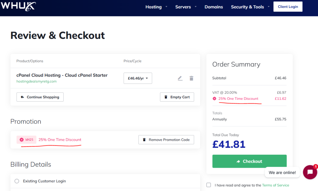 webhosting uk discount