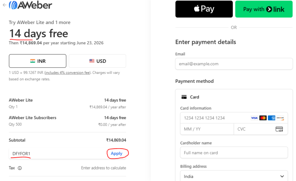 aweber promo codes
